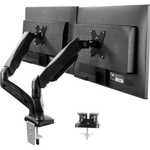 Vivo Dual Arm Monitor Desk Mount Tilt, Swivel, Pneumatic Stand